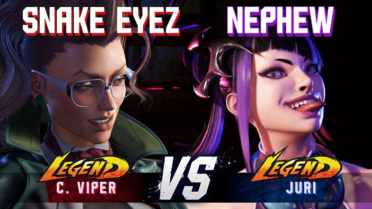 SF6 ▰ SNAKE EYEZ (C.Viper) vs NEPHEW (Juri) ▰ High Level Gameplay