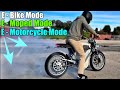 E  bike   to  e  motorcycle  land moto 3 in 1 bike