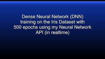 Dense Neural Network Training on the Iris Flower Dataset