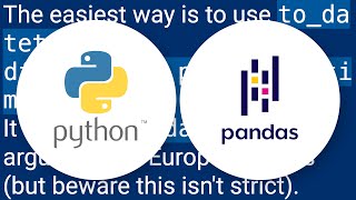 Convert DataFrame column type from string to datetime