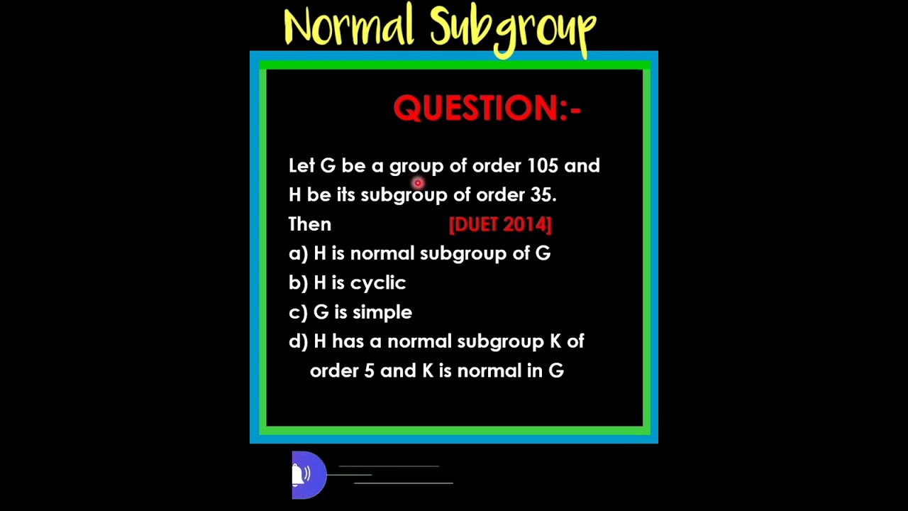 Unknown Property Of Group Theory 