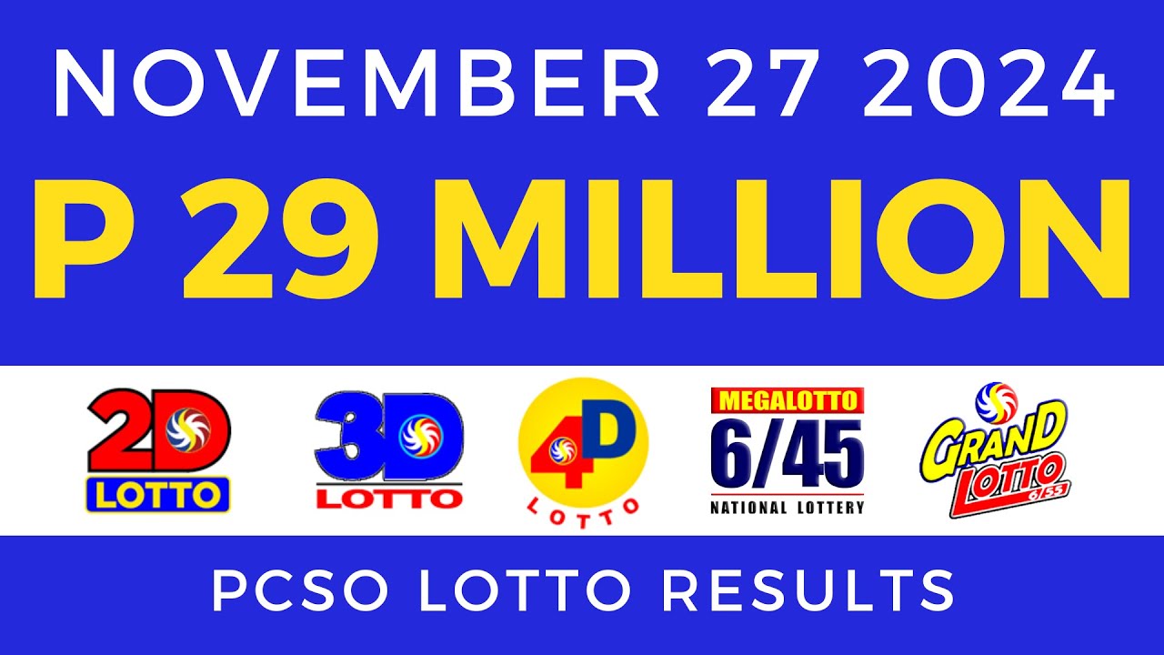 Lotto Result Today 9pm November 27 2024 PCSO YouTube