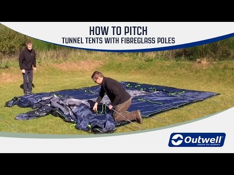 How to pitch an Outwell tunnel tent with Fibreglass poles | Innovative Family Camping