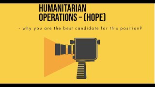 Humanitarian Operations – (HOPE)