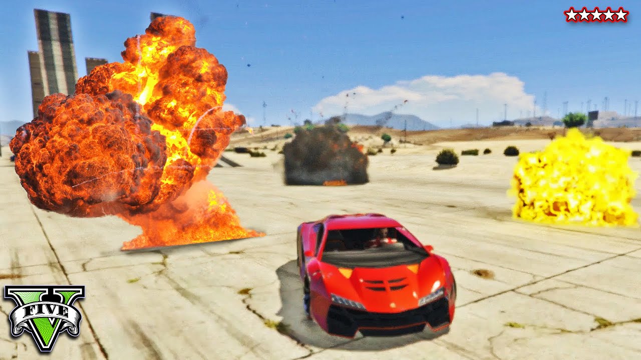 GTA 5 Rockets Vs Racers!! Epic Explosions and Crazy Death Jumps GTA 5 ...