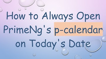 How to Always Open PrimeNg