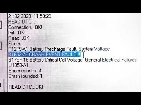 VOLVO S60 2021 SPA CRASH B1652-7F and B17EF-16 Battery Critical Cell Voltage. Разблокировка батареи