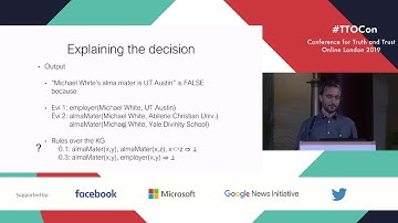 Truth and Trust Online 2019: Explainable Fact Checking with Probabilistic Answer Set Programming