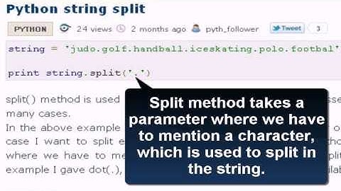 PYTHON Tutorial : Python string split