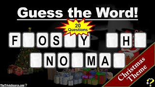 Guess The Word Quiz - Missing Letters Puzzle - #3 - Christmas Theme