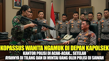 VIRAL❗ PRAJURIT KOPASSUS WANITA NGAMUK DI KANTOR POLISI, TAK TERIMA AYAHNYA DI TILANG POLISI