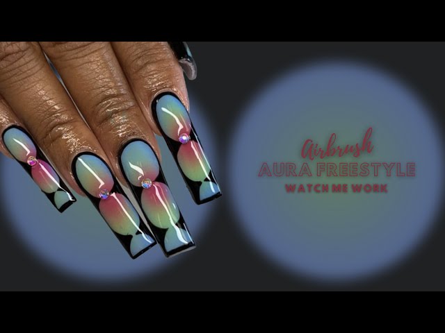 Gel Polish Ombre with an Airbrush Machine! 