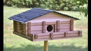 Log Cabin Birdhouse Kit Plans https://www.woodcademy.com/plans/ https://www.woodcademy.com/book-store-1/ Make a set of interlocking "logs" to build a