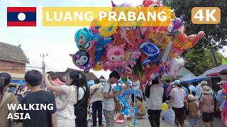 🇱🇦 Laos, Luang Prabang: Hor Khao Pa Dup Din Festival Morning Walking Tour - 4K screenshot 1