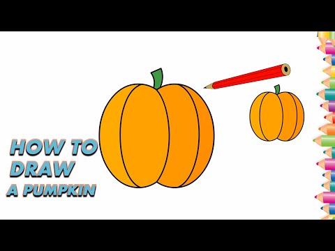 How To Draw A Pumpkin | Easy Step By Step For Kids