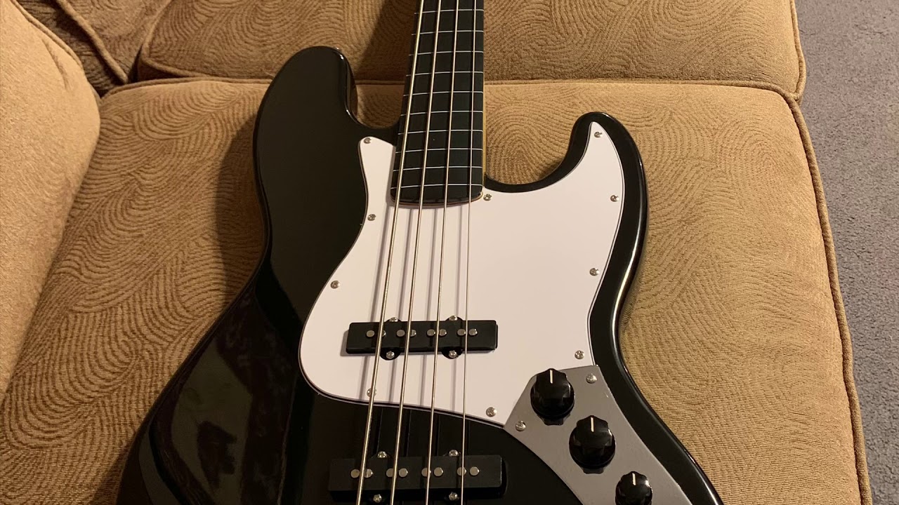 Glarry Jazz Bass with Squier Fretless Neck YouTube