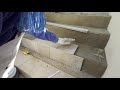 How to install tiles on the stairs full real time 