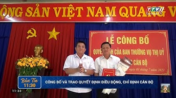 Trảng Bàng công bố và trao quyết định điều động, chỉ định cán bộ | TAYNINHTVDVC