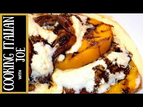 Grilled Peaches with Cheese | Cooking Italian with Joe