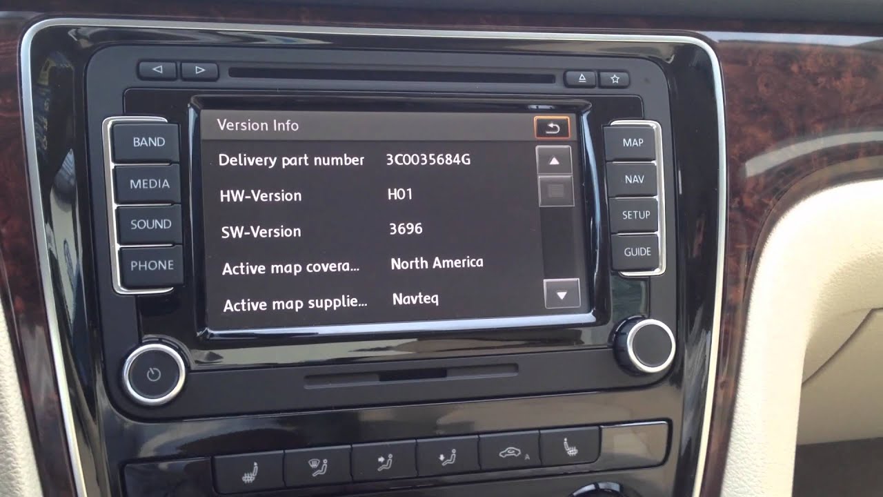 Motiveren Dicht Verbetering How to find the firmware number on RNS 510 navigation system for Volkswagen  - YouTube