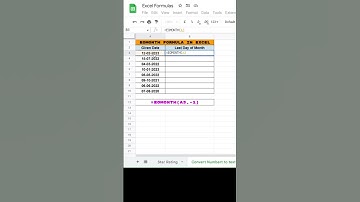 #shots #month #lastday #find  #excelformulas #excelfunctions #exceltutorial #tricks #tips