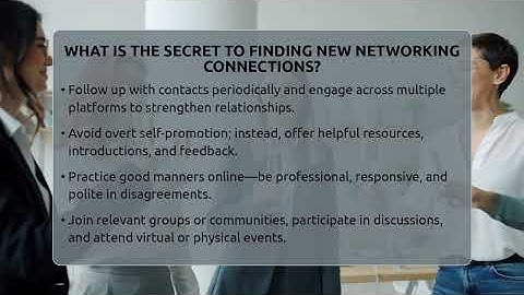What Is The Secret To Finding New Networking Connections? - Everyday-Networking