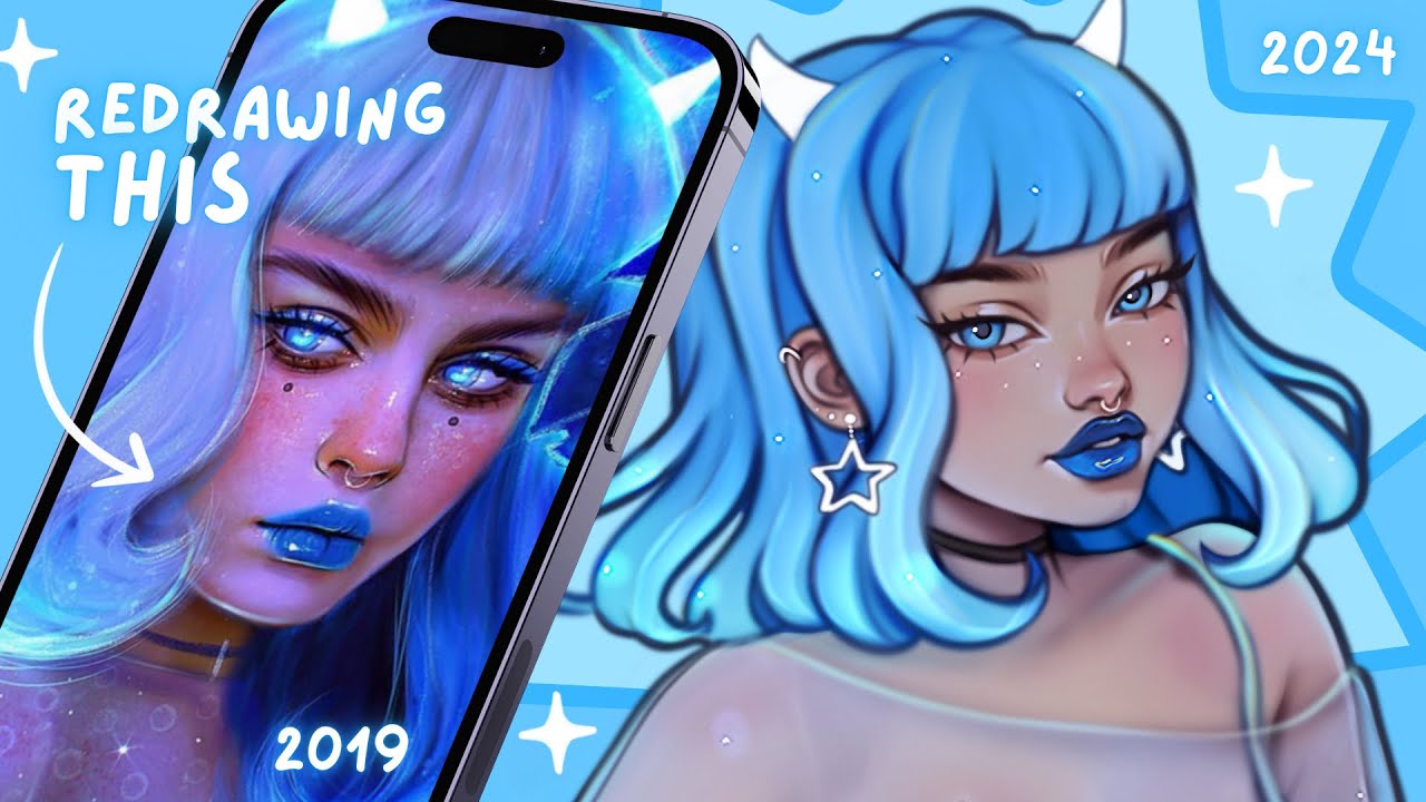 Giving my old art a GLOW-UP - YouTube