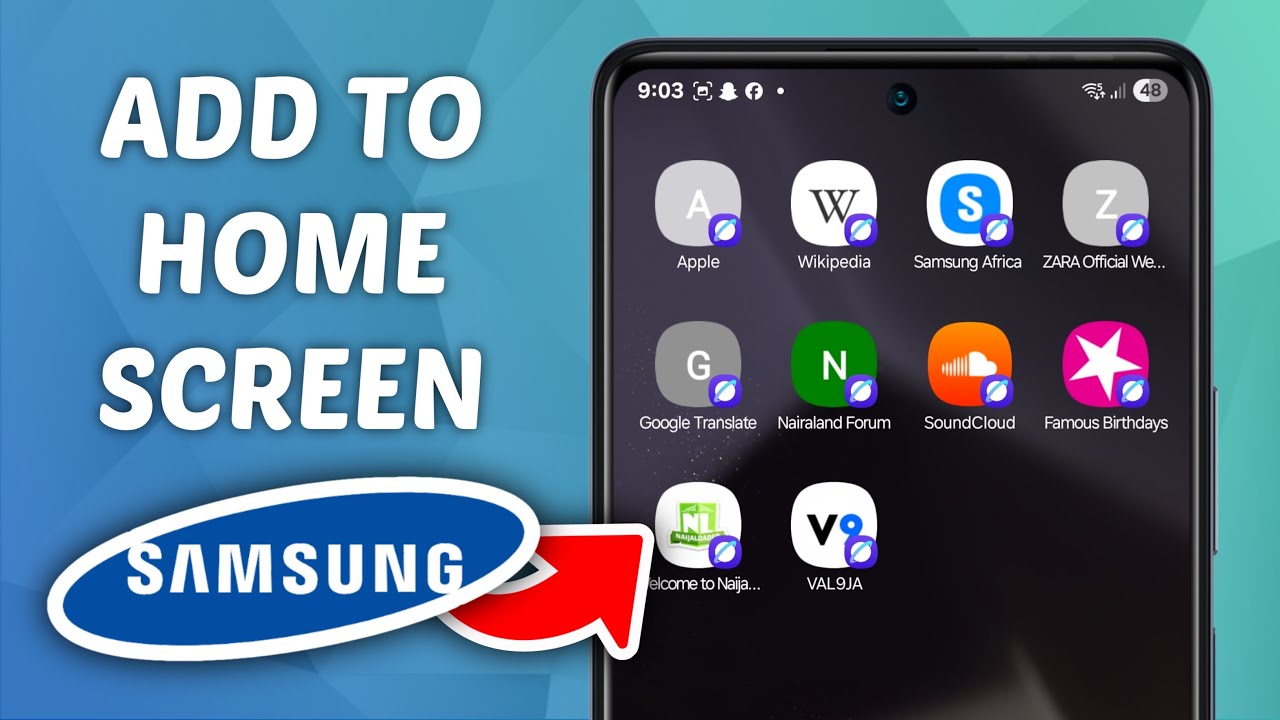 How to Add Website to Home Screen on Samsung - YouTube