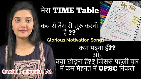 IAS Srushti Deshmukh - My time table - Srushti Deshmukh ने कैसे कम से कम पढ़ाई करके निकाला UPSC IAS