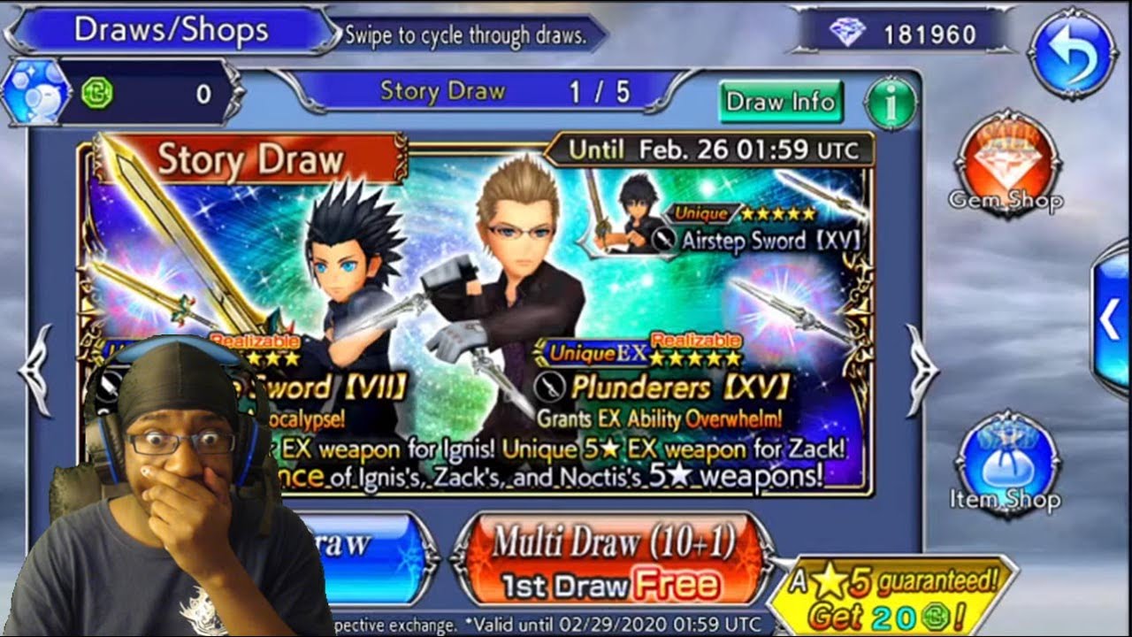 DFFOO: Zack/Ignis EX Banner Pulls - YouTube