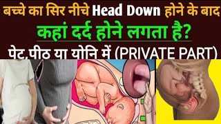 Pregnancy Me Baby Head Down Ke Baad Kaha Dard Rehta Hai | Baby Movement In Womb