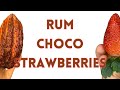 Rum x CHOCOLATE Covered Strawberries #shorts