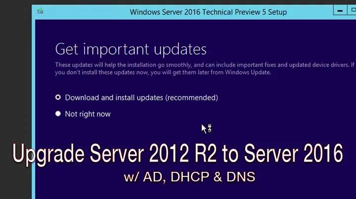 Upgrade Windows Server 2012 R2 to Windows Server 2016!