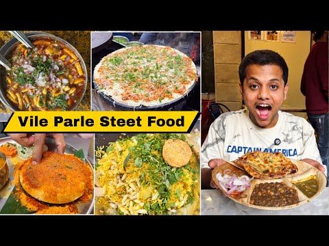 Best VILE PARLE Street Food | Mumbai | Jini Dosa, Misal, Vada Pav & Bhel Puri | 4K