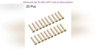 Get Special Price uxcell M6x40mm Furniture Bolt Hex Socket Drive Round Head Screw Zinc Plated 20pcs