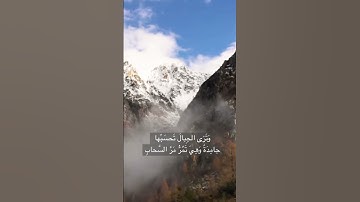 وَتَرَى الجِبالَ تَحسَبُها جامِدَةً وَهِيَ تَمُرُّ مَرَّ السَّحابِ - القارئ اسلام صبحي
