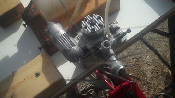 SC 25 rc glow two stroke test run, engine 1.