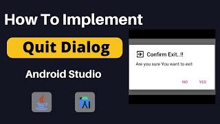 How to implement Exit Alert Dialog in Android App | Quit Dialog  in Android Studio | Quit Dialog