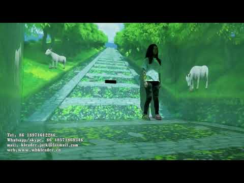 Immersive interactive floor and wall  3D art Exhibition Hall Holographic projection system