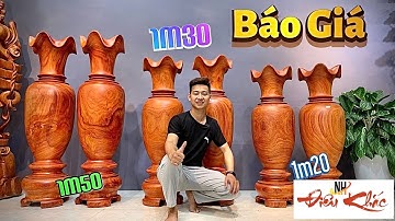 Lộc bình gỗ hương cao 1m50 - 1,30 - 1m20 | lục bình gỗ giá xưởng