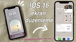 iPhone Ekran Düzenleme | Telefonumda ne var✨ iOS 16 özellikleri, ana ekran ve kilit ekranı ayarları