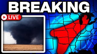🔴NOW: TORNADO ON THE GROUND NOW! With LIVE Storm Chasers