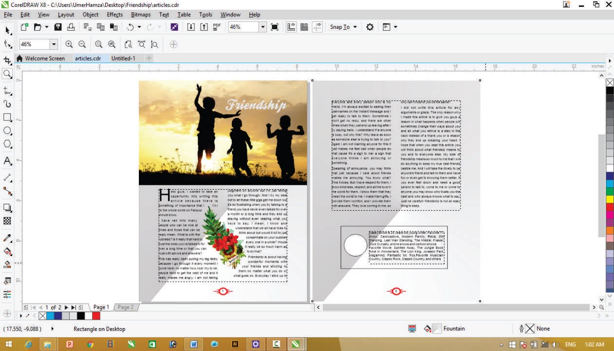 Magazine Templaty Corel Draw