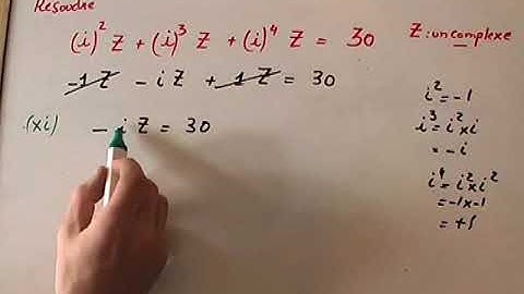 Comment résoudre une équation  avec des nombres complexes ?