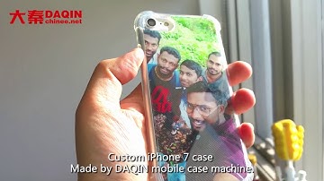 iPhone 7 custom mobile case with group photo made by DAQIN mobile case machine
