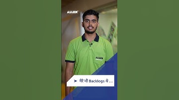 मेरे भी Backlogs थे… 🔥 | Master Technique to cover backlogs | #allenkota #shorts #motivational