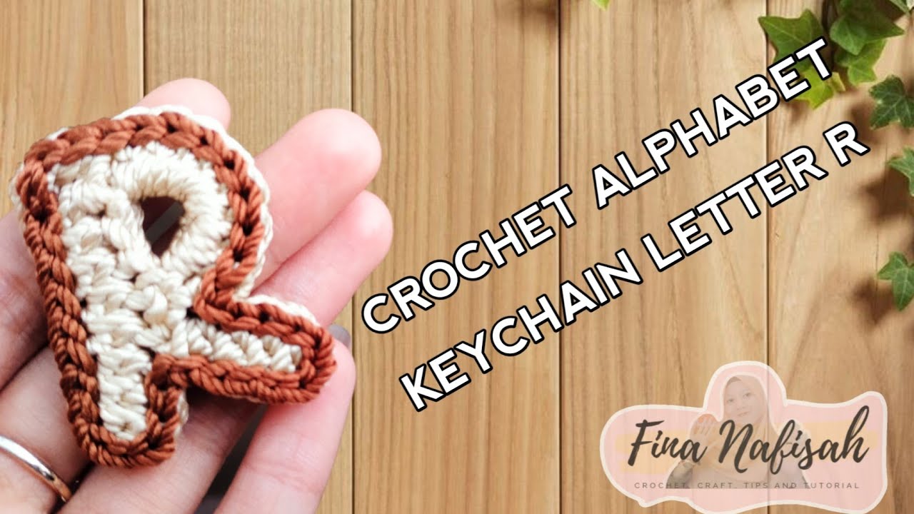 Gantungan Kunci Rajut Huruf R #CROCHET ALPHABET KEYCHAIN LETTER R Subtitle