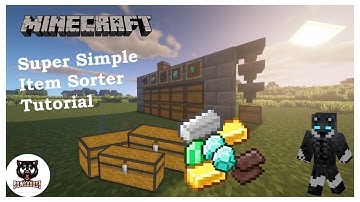Minecraft Easy Item Sorter tutorial with Expandable Stackable items