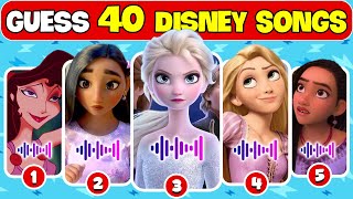 Guess The Best 40 DISNEY SONGS Trivia | Who's SINGING? Elsa, Isabela, Rapunzel, Meg, Asha | NT Quiz