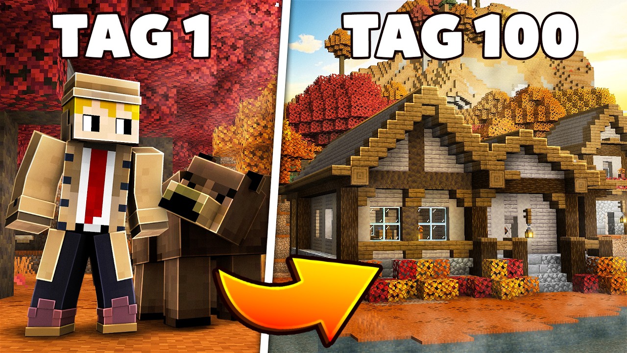 Ich überlebe 100 TAGE im neuen PAPPELWALD Biom in Minecraft Hardcore!